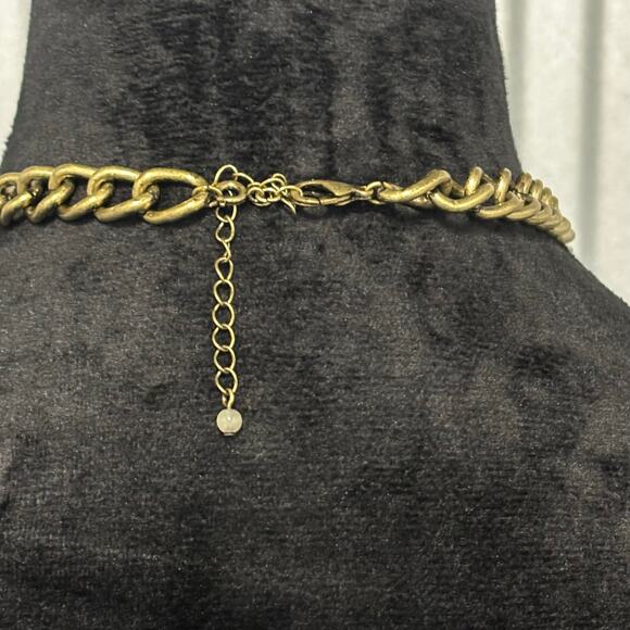 Vintage NRQ Lucite Necklace Bold Colorblock Statement Pink Blue Chunky Chain - Picture 4 of 6